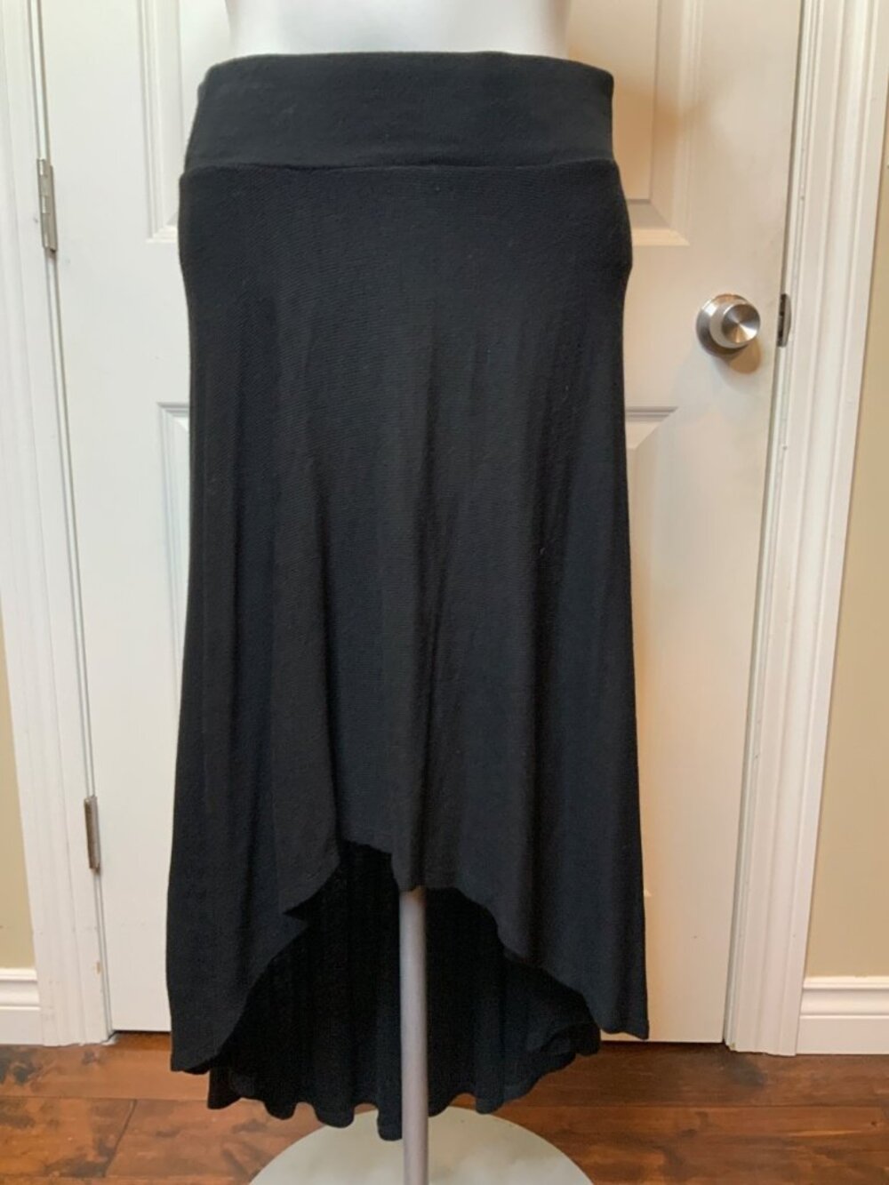 bordeaux Anthopologie Black High-Low Skirt NWT $98! Size S